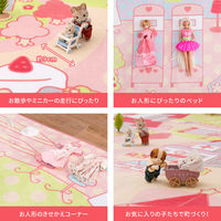 萩原 女の子が遊べる可愛いラグ プリンセスタウン2 190cm×190cm 240626400 1枚