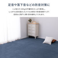 萩原 アース防ダニ・防虫効果のある国産高機能カーペット スティーマ 江戸間8帖 アイボリー 600001180 1枚（直送品）