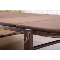 ファミリー・ライフ ウレタンマット仕様折りたたみベッド シングル ブラウン 0401420 1個（直送品）