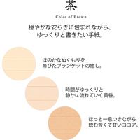 デザインフィル 一筆箋 色を贈る 横書きタイプ 茶 89514006 1セット(3冊)