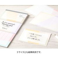 デザインフィル 一筆箋 3サイズ カラーブロック柄 89519006 1セット(3冊)