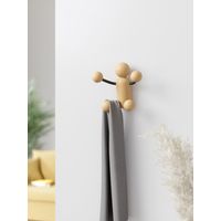 アントレックス Umbra ウッディ ウォールフック 幅170×奥行100×高さ140mm ブラック/ナチュラル 1個（直送品）