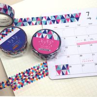 ワールドクラフト キラキラマスキングテープ Geometric 15mm幅 4柄セット アソート KRMT15-Geometric 1セット（直送品）