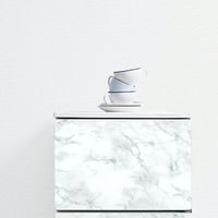 菊池襖紙工場 デコスタイル 粘着シート 90cmx2m カッティングシール 大理石ホワイト 11134 1本