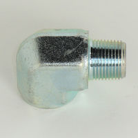 マルエム産業 高圧 鋼製 ネジ継手 メスオスエルボ(Rc×R)3価クロメート処理品 1/4 LCM 1/4-10 1包(10個入)（直送品）