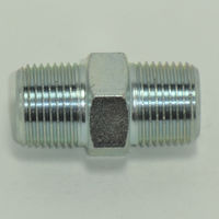 マルエム産業 高圧 鋼製 ネジ継手 ニップル(R)3価クロメート処理品 1/2 SN1/2-10 1包(10個入)（直送品）