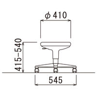 アイコ(AICO) ドクターチェア 背なしタイプ 耐次亜塩素酸・耐アルコール・抗菌仕様 OA-200(VG1)BK 1脚（直送品）