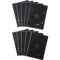 サンワサプライ スリムDVDトールケース(2枚収納・10枚セット・ブラック) DVD-TU2-10BKN 1個