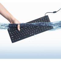 有線キーボード　ラバースイッチ　抗菌防水防塵仕様　スタンダード　ブラック　SKB-BS7BK　サンワサプライ　1個（直送品）