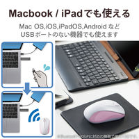 エレコム マウス/Bluetooth/IRLED/3ボタン/Mサイズ/抗菌/静音/ピンク M-BY11BRSKPN 1個