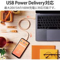 タイプCケーブル (USB-C to C) PD対応 100W USB4 80cm USB4-APCC5P08DR エレコム 1本（直送品）
