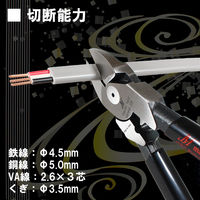 マスターツール 偏心電工ニッパR薄刃 MKNHA220 1個（直送品）