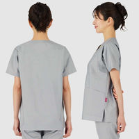 フォーク スクラブ チャコールグレー×ダークグレー 3L 7042SC-26-3L 1枚（直送品）