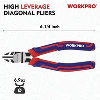 WORKPRO(ワークプロ) WORKPRO ワークプロ ニッパー グリップハンドルタイプ 全長160mm WP231103 1個（直送品）