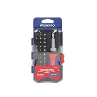 WORKPRO ワークプロ 37点入 ラチェット式ドライバー ビットセット ケース入 WP200517 1セット（直送品）