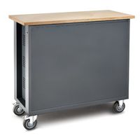 スタビレー STAHLWILLE 7段ワークベンチ ロールペーパーホルダー付 キ 木製天板 ウッドトップ 耐荷重750kg WB625 1台（直送品）