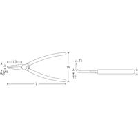 スタビレー STAHLWILLE スナップリングプライヤー サイズA21 1.8mm プラスチックコーティング 6546 6 121 1丁（直送品）