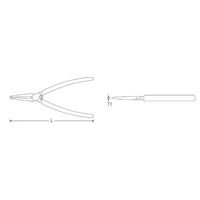 スタビレー STAHLWILLE スナップリングプライヤー サイズA2 1.8mm プラスチックコーティング 6545 6 102 1丁（直送品）