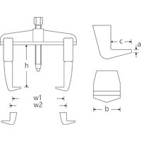 スタビレー STAHLWILLE 2本アームプーラー 耐荷重3T サイズ1 11200/1 1個（直送品）