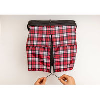 清水産業株式会社 伸縮式はっ水自転車後カゴカバー チェックワイン 20247 1個（直送品）