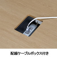 プラス ダイニングワークテーブルライト 幅3600×奥行1000×高さ720mm オーク天板 1台（6梱包） ミーティングテーブル