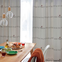 SUMINOE MOOMIN カーテン ニョロニョロボーダー A1044 幅1000×丈2000mm アイボリー 1枚（直送品）