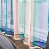 SUMINOE MOOMIN カーテン オーロラボイル A1048 幅1000×丈1980mm パープル 1枚（直送品）