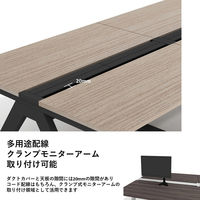 【軒先渡し】LASHデスク ラッシュホールレッグ 幅2000×奥行1200×高さ720mm オーク天板/ホワイト脚 1台（直送品）