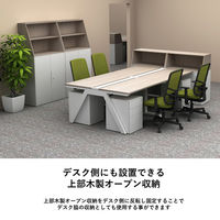 【軒先渡し】LASHストレージ 2段オープン 幅900×奥行450×高さ720mm ブラック 1台（直送品）