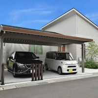 (株)TOKO カーポール スクエアタイプ 全幅400cm(ブラック) 6300088988 1セット（直送品）