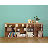 【軒先渡し】バリュテック・インターナショナル 脚元安定頑丈 ロータイプ書棚 幅1180×奥行300×高さ770mm アイボリー 1台（直送品）