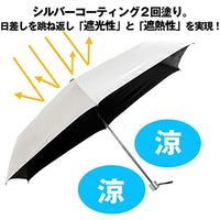 銀行員の日傘 折60cm シルバー UVカット99%以上 黒生地 S360-0783SL1-B8 1本 日傘 ウォーターフロント