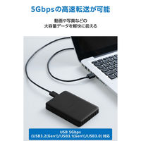 外付けHDD テレビ録画用 2TB 2.5インチ ポータブル 軽量 ブラック ELP-STV020UBK エレコム 1個（直送品）