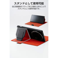 スマホケース 手帳型 多機種スマホ対応 マルチケース 自己吸着シート 薄型 軽量 ブラック P-07PLFUBK エレコム 1個（直送品）