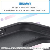 iPhone17 ケース 背面ディスプレイ搭載 高解像度 推し活 ブラック PM-A25AEINK01BK エレコム 1個（直送品）