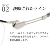 【老眼鏡 リーディンググラス】FEEL LIFE FLM-001 col.1 シルバー 度数 +3.00 / 1個（直送品）