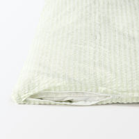 無印良品 綿 サッカー織 掛ふとんカバー Ｓ １５０×２１０ｃｍ用 グリーンストライプ 良品計画