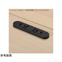 イオスコレクション リスム デスク W1200×D600 ホワイト×ホワイト脚 2ヶ口コンセント付き RFFLD-1260WH-WL 1台（直送品）