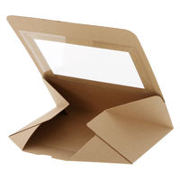 シモジマ 食品箱 NFネオクラフト 窓付BOX L 004248311 1セット(1袋(20個入)×10)（直送品）