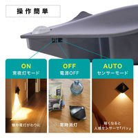 ディーエーピーネットワーク センサーライト 室内 人感センサー 足元灯(1個) wasser100_bk 1個（直送品）