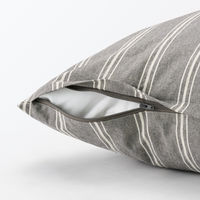 無印良品 綿洗いざらし大判クッション ７５×７５ｃｍ グレーストライプ 良品計画