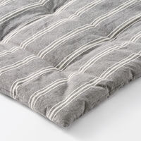 無印良品 綿洗いざらしシートクッション ロングタイプ ５０×１５０ｃｍ グレーストライプ 良品計画