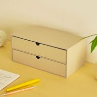 ナカバヤシ 紙製収納リトレイ チェストワイド2段 クラフト RTY-CW01KR 1個