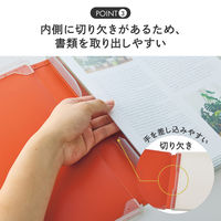 リヒトラブ Mutual ファイルケース ファイル コピー用紙270枚収納 A4 テラコッタオレンジ A2029-4 1冊（直送品）