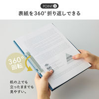 リヒトラブ Mutual ルーパーレターファイル 2穴 100枚収容可能 A4 ライトブルー F2106-14 1冊（直送品）