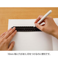 デザインフィル マルチ定規 30cm 直線定規・折りたたみ 黒A 42300006 1セット(3個)（直送品）