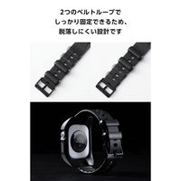 アップルウォッチバンド [49 46 45 44 42mm] シボ加工 ベルト AW-25ABDZEROBK エレコム 1個（直送品）