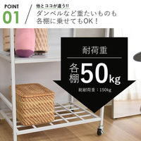 タマリビング カジュアリー フィットネスラック カジュアリー 幅510×奥行360×高さ750mm ホワイト 1台（直送品）