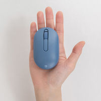 ナカバヤシ 無線静音 カードサイズマウス 3ボタン BlueLED ブルー MUS-RKT246BL 1個（直送品）