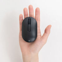 ナカバヤシ 無線静音 カードサイズマウス 3ボタン BlueLED ブラック MUS-RKT246BK 1個（直送品）